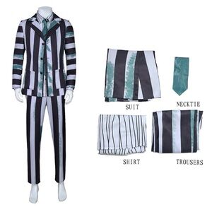 Men's or Women’s Beetlejuice costume - Black and Green NIB